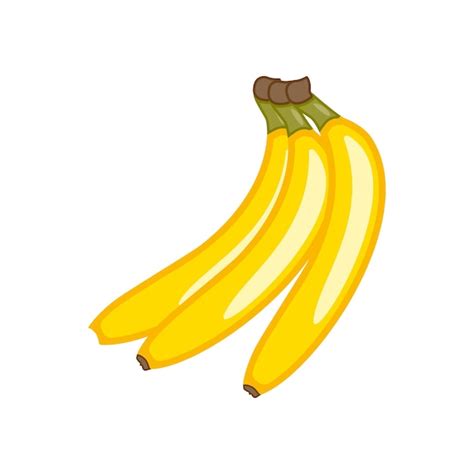 Sur Un Fond Blanc Une Illustration Vectorielle De Banane Fruit