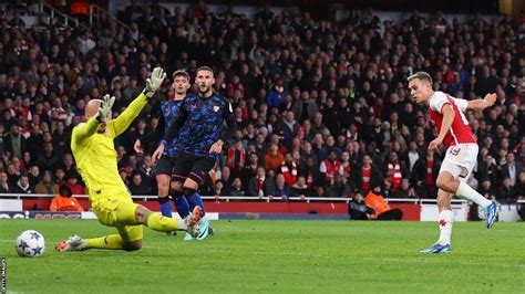 Arsenal 2 0 Sevilla Leandro Trossard And Bukayo Saka Strike As Gunners