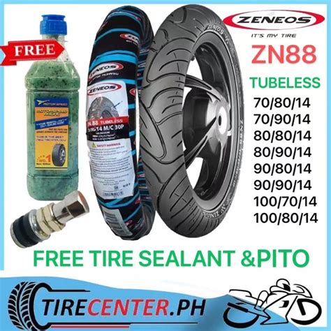 ZENEOS ZN88 MOTORCYCLE FREE TIRE SEALANT PITI TIRE GULONG TUBELESS 70