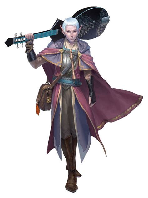 Half Elf Moon Bard From The 5e Dungeons And Dragons Players Handbook