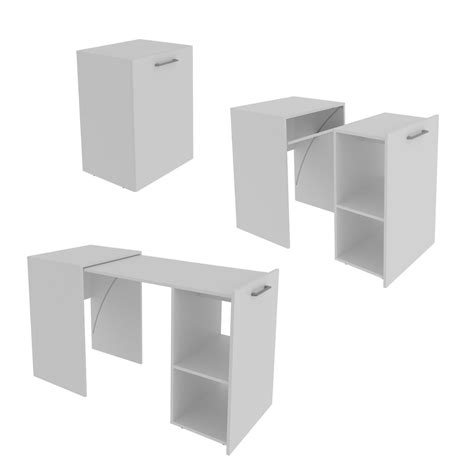 Mesa De Escritorio Retratil - Comprar Mesa Escrivaninha Armário Retrátil Escritório Abre e Fecha Branco