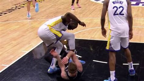 Draymond Green Suspended Game By Nba For Stomping On Domantas Sabonis