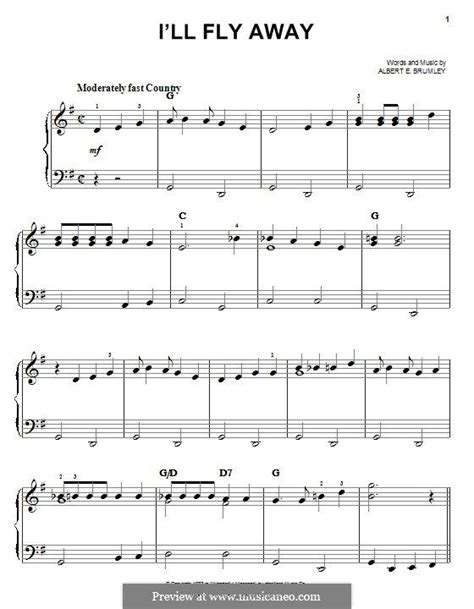Ill Fly Away By Ae Brumley Ill Fly Away Print Sheet Music