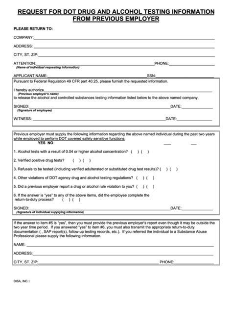 Dot Drug And Alcohol Policy Template