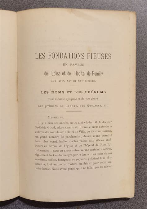 Mugnier François Corps des Fondations pieuses en faveur de l église