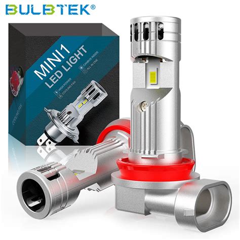 China Bulbtek Mini1 Mini Size Headlight Bulb Led Voiture Automotive Light Focos Para Autos H4 H7