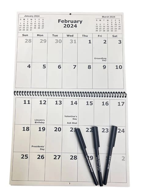 2024 Desk Print Bold Print Calendar