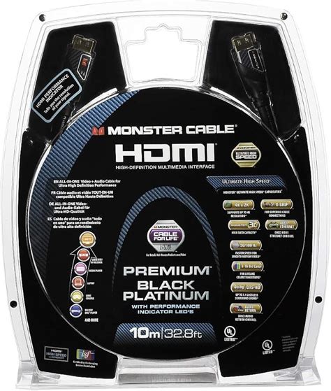 Monster Black Platinum Ultimate High Speed Hdmi Cable Uk