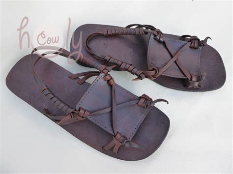 Handmade Brown Leather Sandals Womens Sandals Mens Leather Etsy