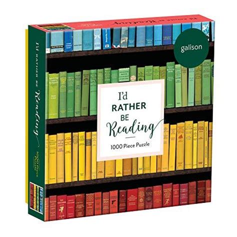 I d Rather Be Reading 1000 Piece Puzzle in Square Box Galison I d 並行輸入品