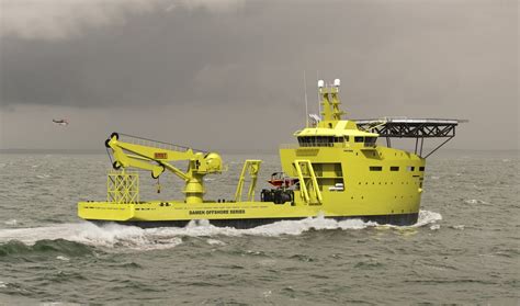 Offshore Support Ship With Active Heave Compensated Subsea Crane