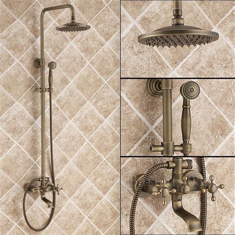 Antique Brass Tub Shower Faucet With Shower Head Andhand Shower Online