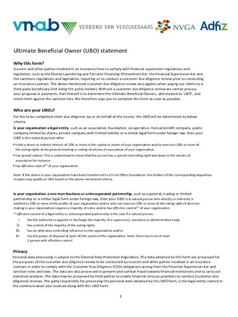 Fillable Online What Is A Ubo Ultimate Beneficial Owner Fax Email Print Pdffiller