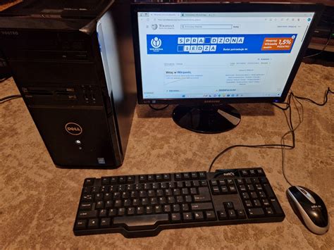 Zestaw Komputerowy Dell Vostro I Monitor Dell Klaw Mysz Windows