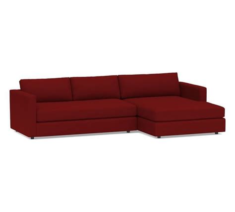 Jake Modular Upholstered Double Wide Sofa Chaise Sectional | Sectional ...