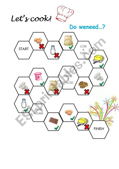 Food Boardgame ESL Worksheet By Mariafiori