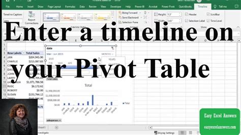 Enter A Timeline On Your Pivot Table Youtube