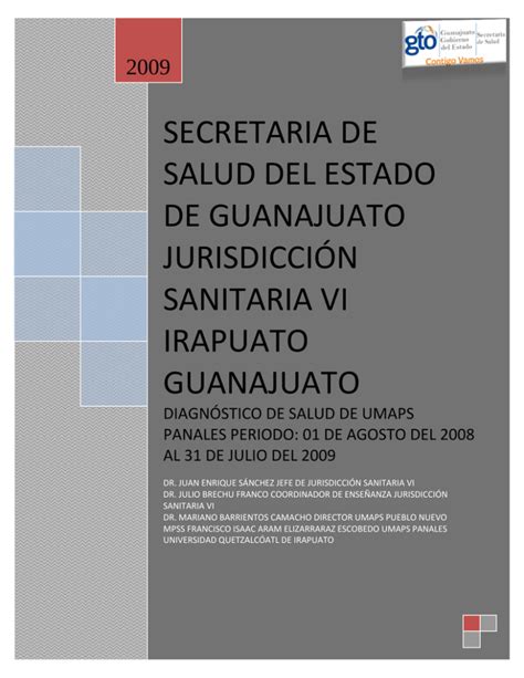 Diagn Stico De Salud De Unaps Jurisdicci N Sanitaria