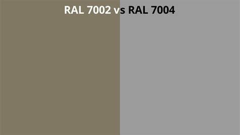 RAL 7002 vs 7004 | RAL colour chart UK
