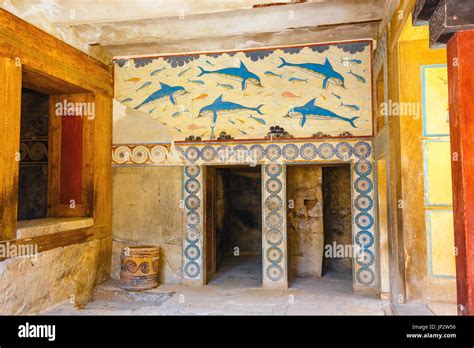 Knossos Crete June 10 2017 Interior Of The Minoan Palace Of Knossos