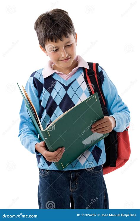 Back To School Beautiful Student Boy Stock Photo Image Of Person