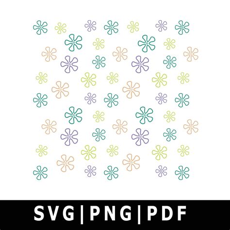 Bikini Bottom Flowers Svg Flower Svg Flower Pattern Svg