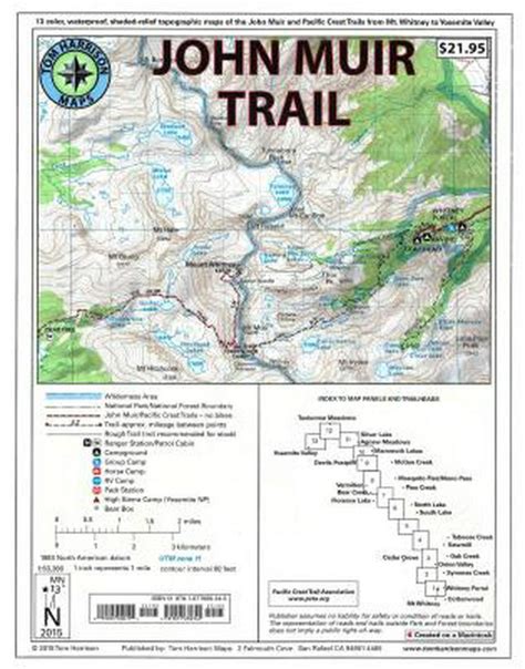 John Muir Trail Map Pack by Tom Harrison Maps | Maps.com.com