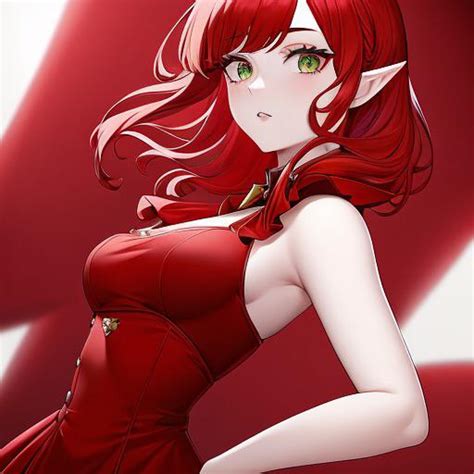 Elf in a red dress : r/aiArt