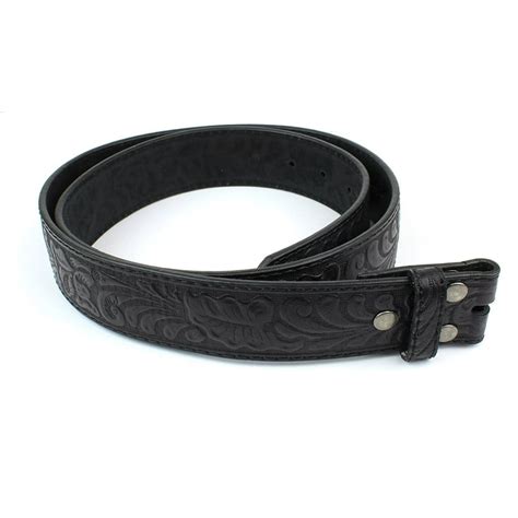 Bc Belts Leather Belt Strap With Embossed Western Scrollwork 15