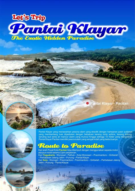 Desain Poster Wisata Pantai Klayar Pacitan