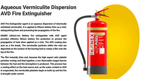 Kanex Class D AVD FIRE EXTINGUISHER LITHIUM ION BATTERY 4 L At