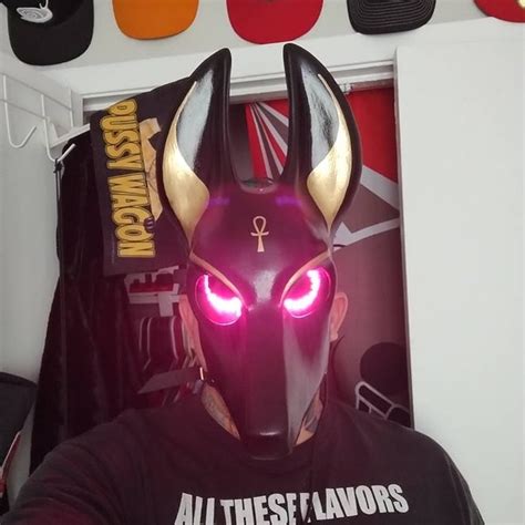 Anubis Black Mask Hand Made Etsy