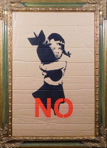 Banksy After Bomb Hugger Iraq War Protest Placard For Sale At