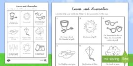 Winterliches Lesen Und Ausmalen Arbeitsblatt Teacher Made