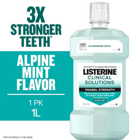 Listerine Enamel Strength Anticavity Fluoride Mint Mouthwash 1 L