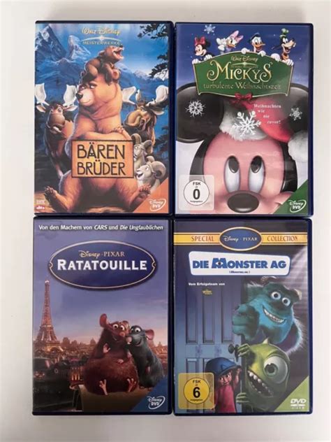 WALT DISNEY SAMMLUNG 4 DVDs Monster AG Ratatouille Bärenbrüder