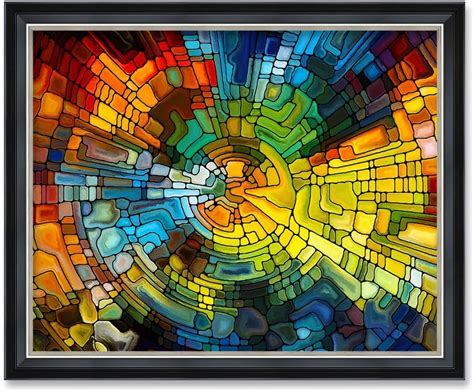 Aazaqtin Abstract Art Stained Glass Pattern Giclee Prints Abstract