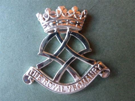 The Royal Yeomanry In Polished White Metal British Military Badges