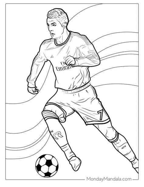 Ronaldo Coloring Page Free PDF Printables Coloring Home