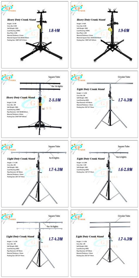 Line Array Crank Stand Lighting Truss Lift Tower For Hanging Lighting