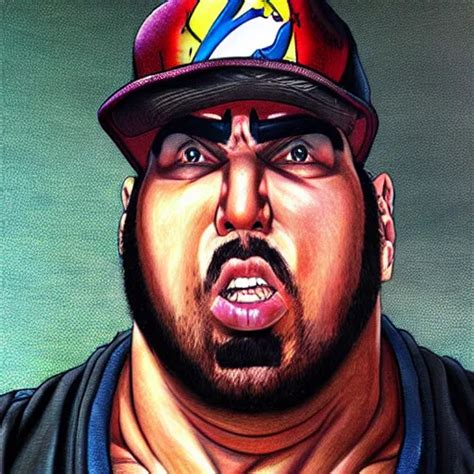 Ultra Realistic Portrait Painting Of Big Pun Art By Stable Diffusion