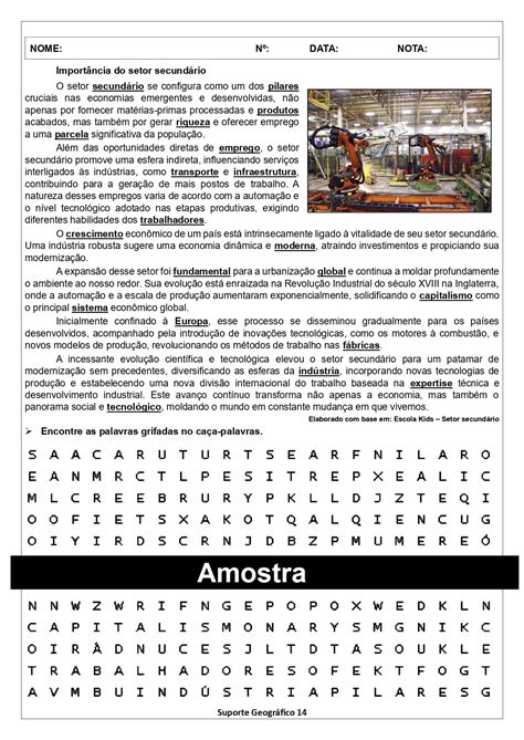 Atividades Sobre Setores Da Economia 5o Ano Com Gabarito