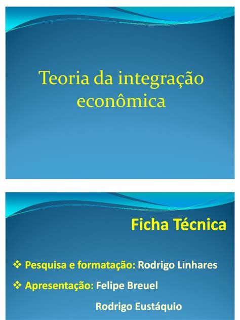 PDF Teoria da Integração Econômica DOKUMEN TIPS