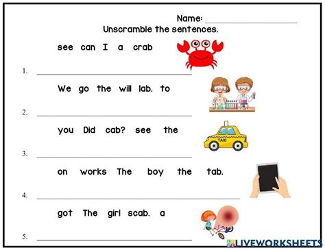 Unscramble Sentences English Esl Worksheets For Distance 57 Off