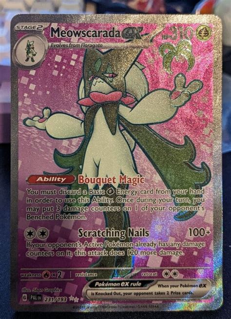 Meowscarada Ex Ultra Rare Full Art Pokemon Sv Paldea Evolved