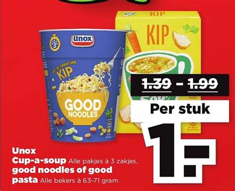 Unox Cup A Soup Good Noodles Of Good Pasta Aanbieding Bij Plus