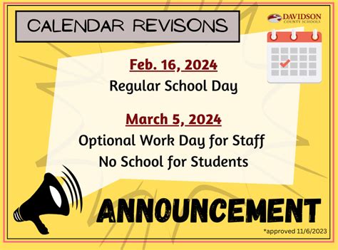 2024 Davidson County School Calendar - Dusty Glynnis