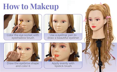 Neverland Beauty Inch Real Human Hair Training Head Make Up