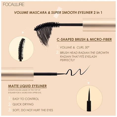 Mascara And Eyeliner 2 In 1 Focallure Cocolux