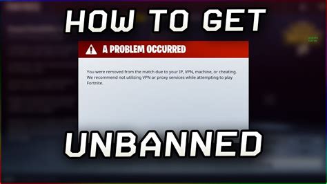 How To Get Unban In Fortnite Youtube